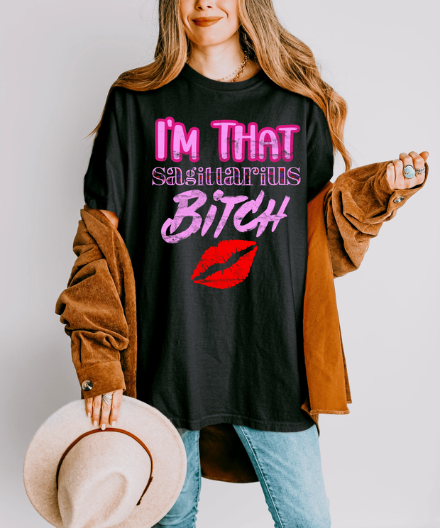 I’m That Sagittarius Bitch Graphic Tee LavenderCeleste