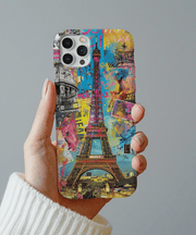 Paris Street Art Collage Tough Phone Case LavenderCeleste