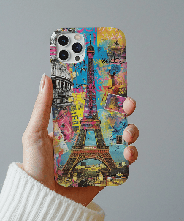 Paris Street Art Collage Tough Phone Case LavenderCeleste