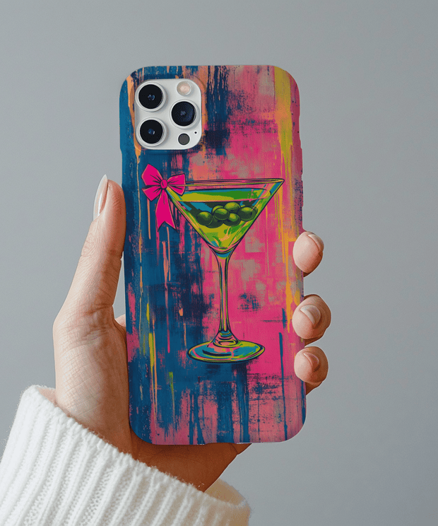 Neon Martini Pop Art Tough Phone Case Printify