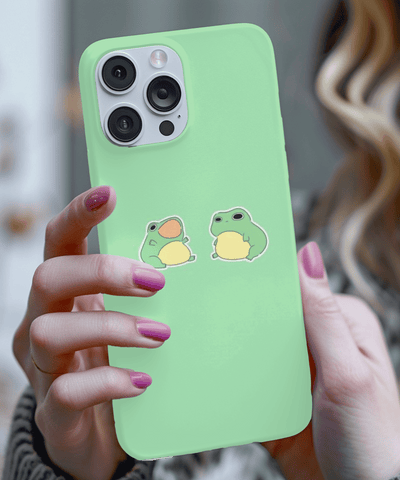 Chill Frogs on Mint Aesthetic Tough Phone Case LavenderCeleste