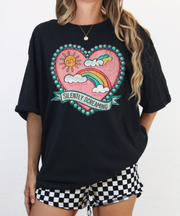 Silently Screaming Pastel Rainbow Comfort Colors Tee LavenderCeleste