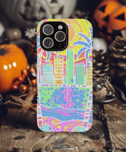 South Beach Miami Mosaic Art Tough Phone Case LavenderCeleste