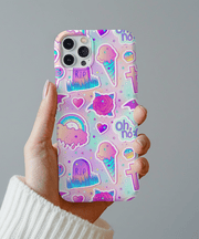Pastel Goth Kawaii Graveyard Tough Phone Case LavenderCeleste
