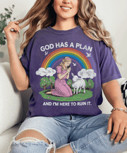 God Has a Plan and I’m Here to Ruin It Funny Comfort Colors T-Shirt Comfort Colors