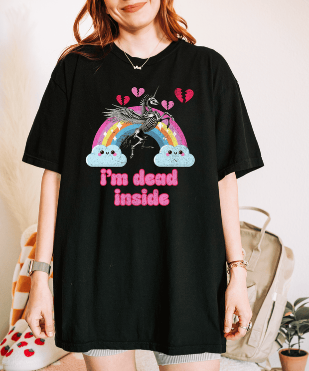 I’m Dead Inside Skeleton Unicorn Comfort Colors Tee Comfort Colors 1717