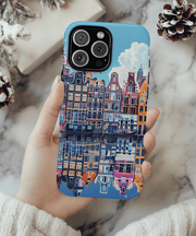 Amsterdam Netherlands Skyline Colorful Reflection Tough Phone Case WOYC