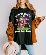 You’ve Yee’d Your Last Haw Funny Cowboy Cat Tee LavenderCeleste