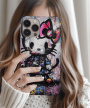 Goth Street Cat Pop Art Graffiti Tough Phone Case LavenderCeleste