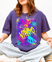 Virgo Zodiac Graffiti Street Style Neon Brick Art Tee Comfort Colors 1717