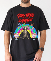 Glory to the Darkness Vintage Cat Graphic Tee LavenderCeleste