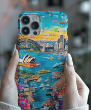 Sydney Collage Skyline Art Tough Phone Case LavenderCeleste