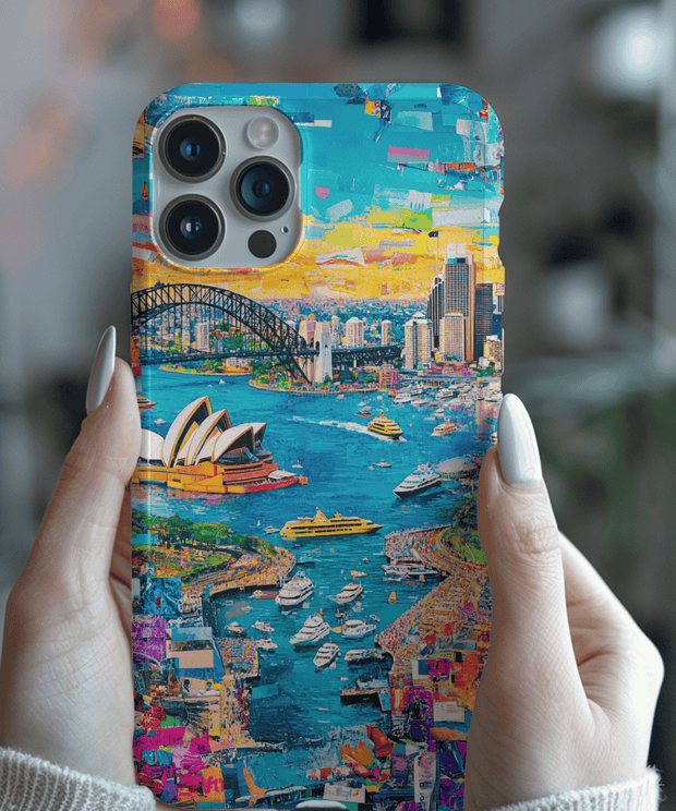 Sydney Collage Skyline Art Tough Phone Case LavenderCeleste