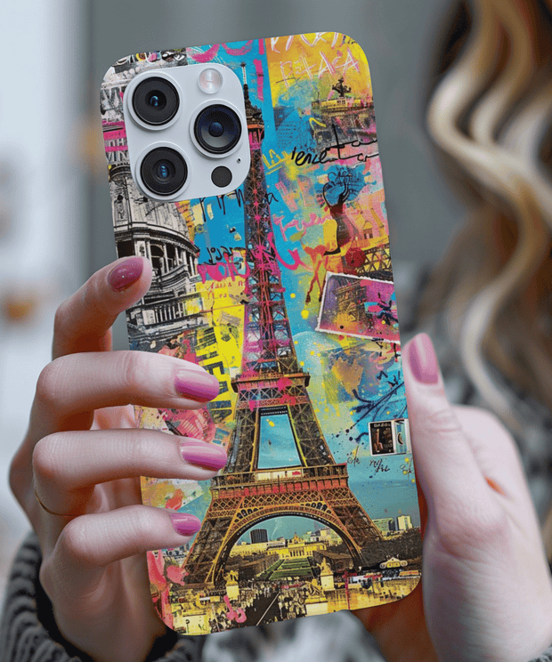 Paris Street Art Collage Tough Phone Case LavenderCeleste