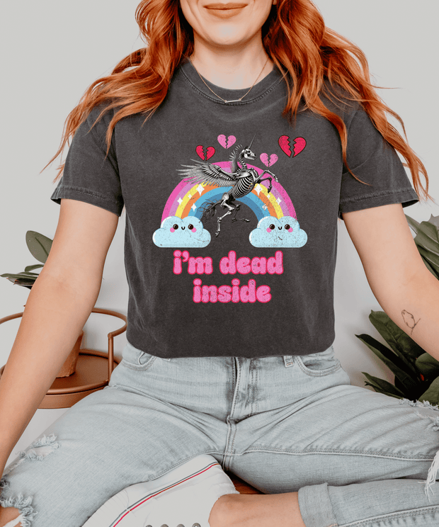 I’m Dead Inside Skeleton Unicorn Comfort Colors Tee Comfort Colors 1717