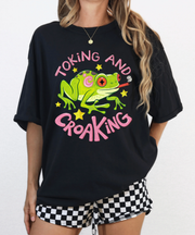 Toking and Croaking Funny Frog Comfort Colors Tee Comfort Colors 1717