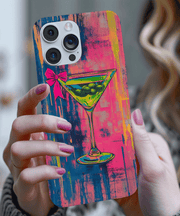 Neon Martini Pop Art Tough Phone Case Printify