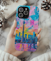 Toronto Pop Art Collage Skyline Tough Phone Case LavenderCeleste