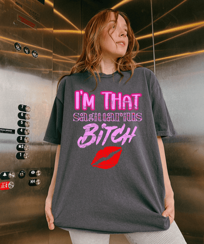 I’m That Sagittarius Bitch Graphic Tee LavenderCeleste