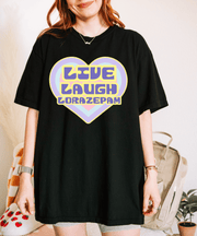 Live Laugh Lorazepam Shirt – Funny Retro Pastel Heart Design