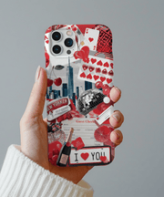 New York Love Collage Tough Phone Case LavenderCeleste