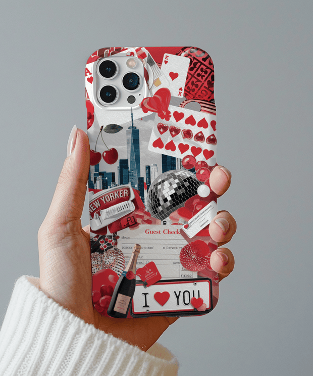 New York Love Collage Tough Phone Case LavenderCeleste