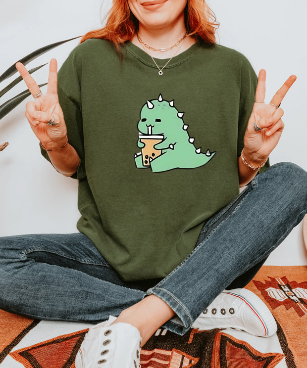 Kawaii Boba Dragon Comfort Colors Tee