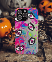 Hot Pink Evil Eye Psychedelic Tough Phone Case LavenderCeleste