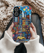 Upper Eastside NYC Pop Art Tough Phone Case LavenderCeleste
