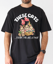 These Cats Think You Are a Twat Funny Comfort Colors Tee LavenderCeleste