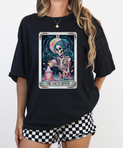 The Salty Bitch Skeleton Tarot Comfort Colors Tee LavenderCeleste