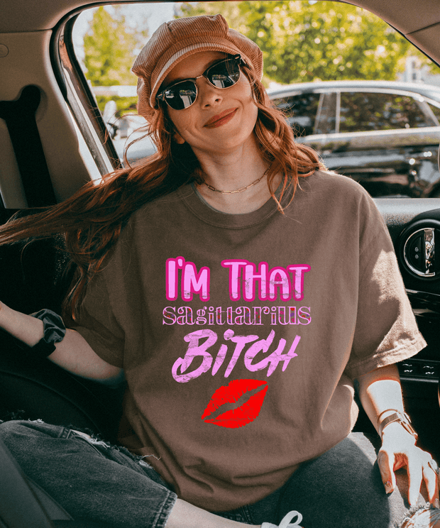I’m That Sagittarius Bitch Graphic Tee LavenderCeleste