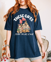 These Cats Think You Are a Twat Funny Comfort Colors Tee LavenderCeleste