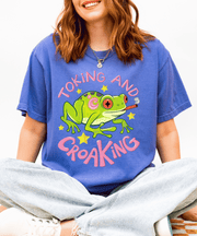 Toking and Croaking Funny Frog Comfort Colors Tee Comfort Colors 1717