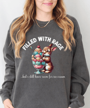 Filled With Rage Funny Bunny Ice Cream Sweatshirt Comfort Colors 1566