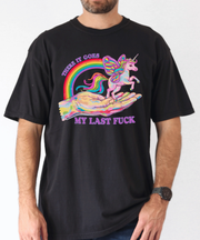 There It Goes My Last Fuck Funny Unicorn Comfort Colors Tee LavenderCeleste