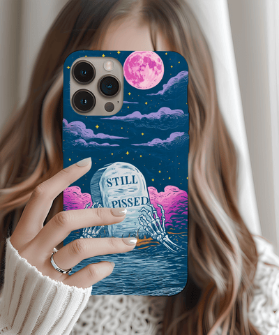 Still Pissed Pastel Goth Skeleton Moon Tough Phone Case WOYC