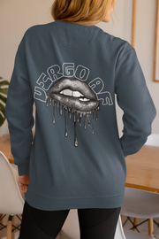 Virgo AF Dripping Lips Aesthetic Comfort Colors Sweatshirt LavenderCeleste