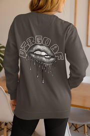 Virgo AF Dripping Lips Aesthetic Comfort Colors Sweatshirt LavenderCeleste