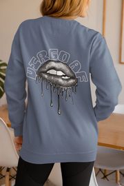 Virgo AF Dripping Lips Aesthetic Comfort Colors Sweatshirt LavenderCeleste